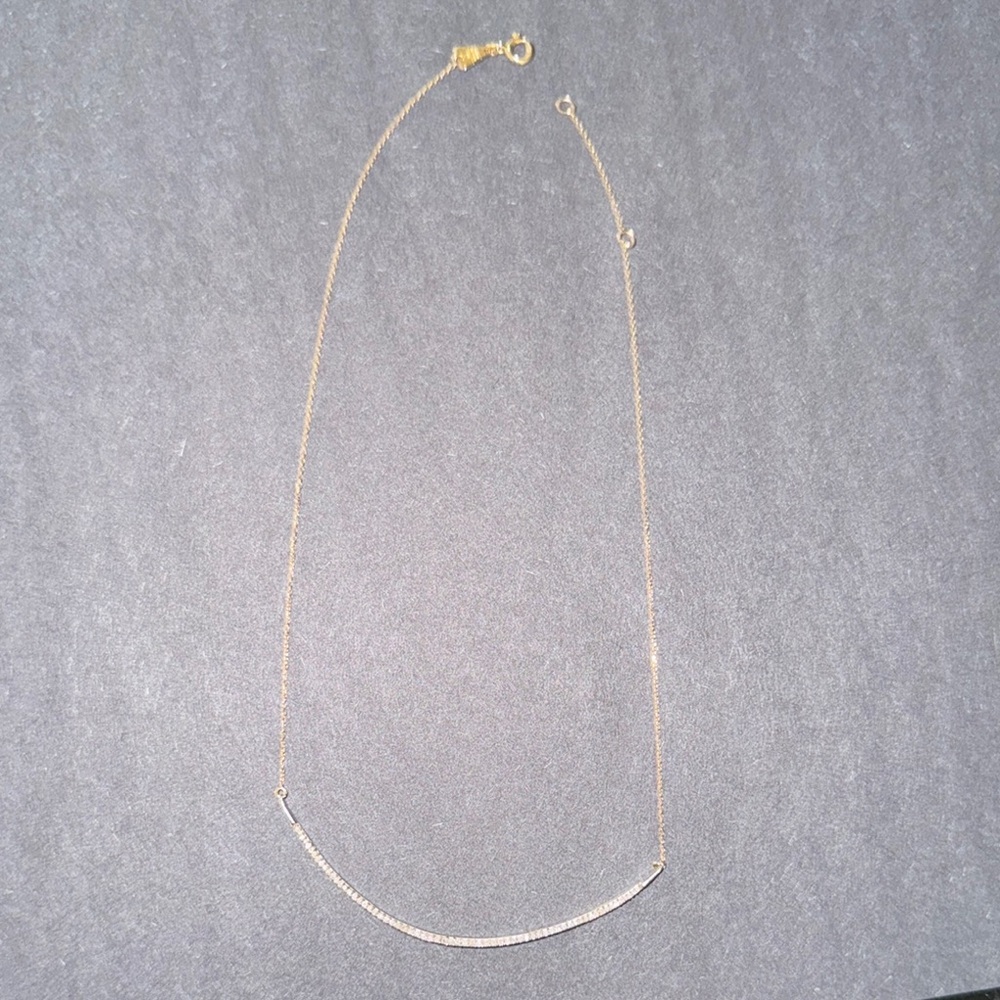 Adina Reyter Sterling Silver & 14K yellow Gold Pavè Diamond elegant necklace.